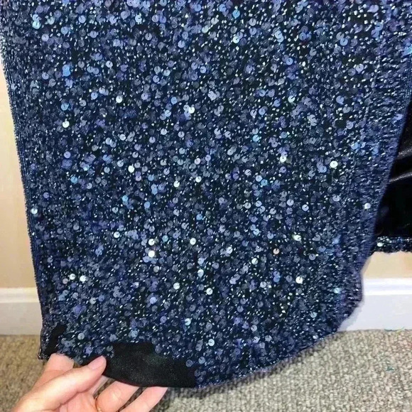 SCALA vintage SEQUINS FORMAL DRESS SMALL - Picture 9 of 16